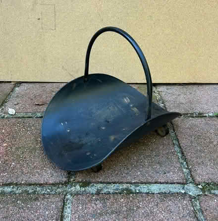 Photo of free Black metal firewood carrier (Saratoga Mtns.) #1