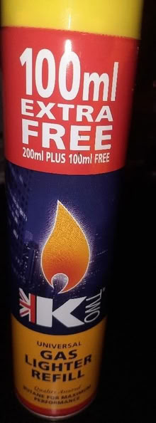 Photo of free Gas lighter refil (over 18 only) (Derbyshire Hill WA9) #1