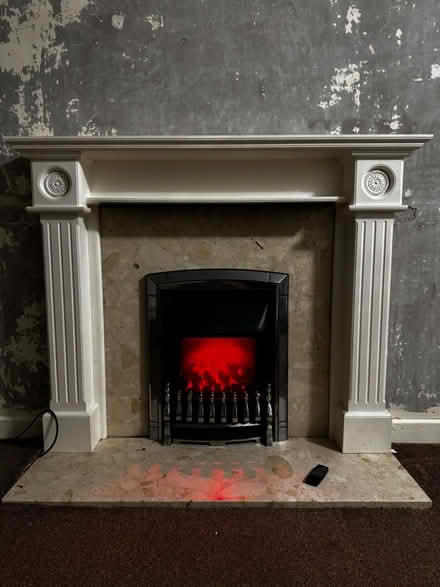 Photo of free Fire and marble/wood surround (Wirral, upton) #1