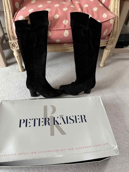 Photo of free Peter Keiser Black Heeled Suede Boots Size 4 Good Condition (Beaconsfield HP9) #1