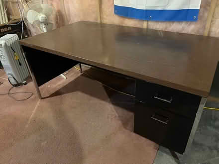 Photo of free Solid, heavy/metal 2 drawer desk (Doon South Kitchener) #2