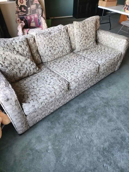 Photo of free Green floral couch (Carpinteria) #1