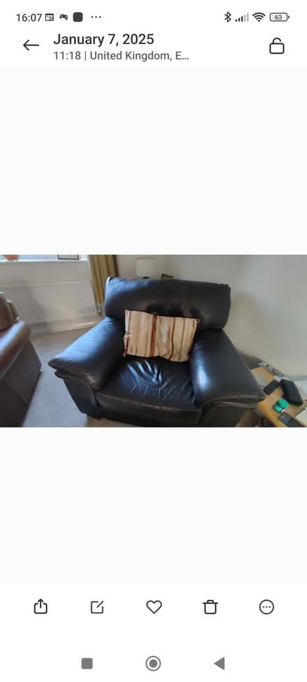 Photo of free Leather chair (Teignmouth) #1