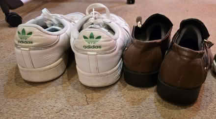 Photo of free Adidas white sneakers & brown shoe (Chilwell NG9) #2