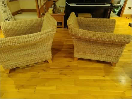 Photo of free Two Large Wicker Armchairs (CT21) #3