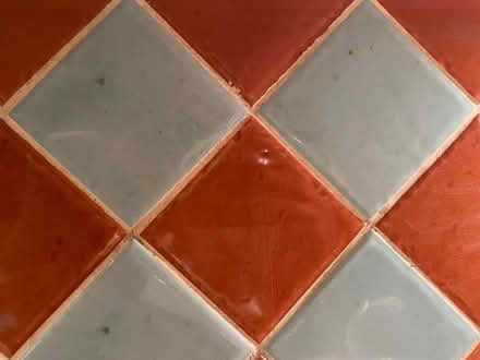 Photo of free Terracotta and blue square tiles (Bath & North East Somerset) #1