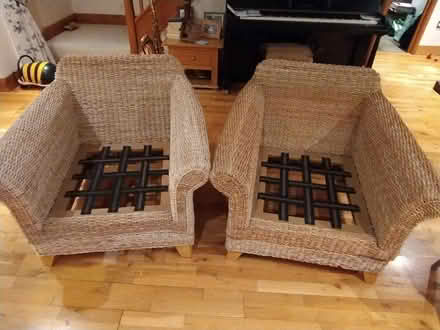 Photo of free Two Large Wicker Armchairs (CT21) #2