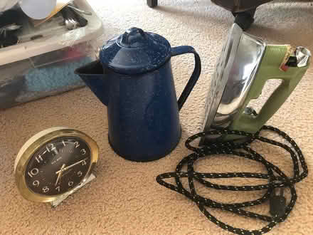 Photo of free Clock, iron, kettle (Huntington MA) #1