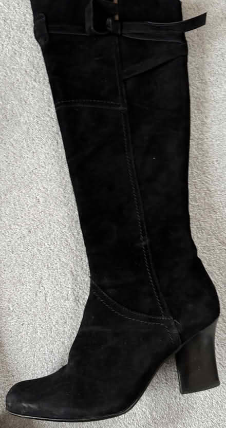 Photo of free Peter Keiser Black Heeled Suede Boots Size 4 Good Condition (Beaconsfield HP9) #4