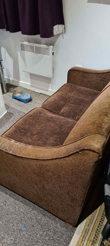 Photo of free Brown material double sofa bed (Southport PR9) #1