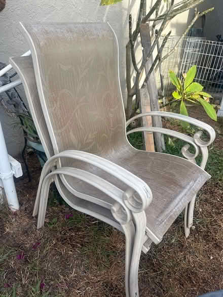 Photo of free 4 older patio chairs (Downtown fullerton) #2