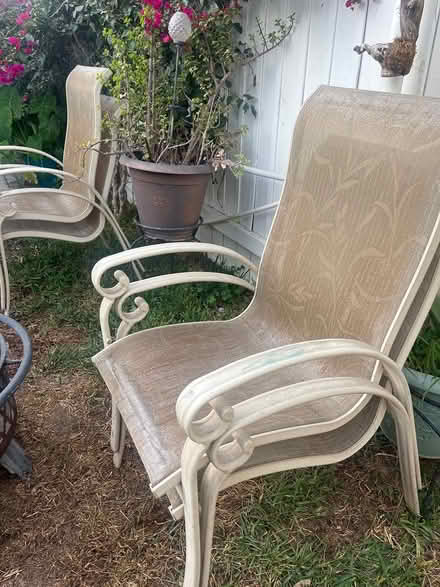 Photo of free 4 patio chairs (Downtown fullerton) #2