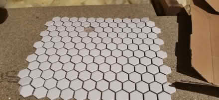 Photo of free Small white hexagonal tiles (West End GU24) #1