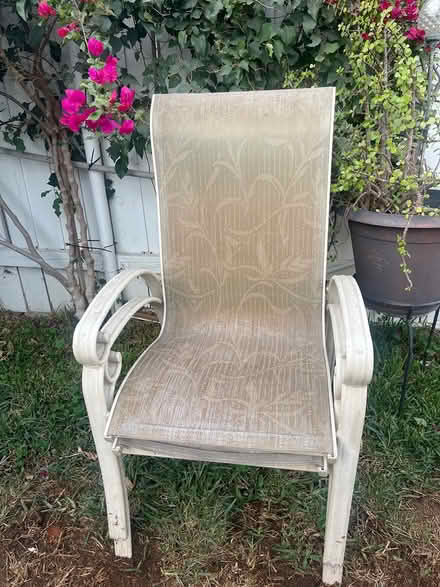 Photo of free 4 older patio chairs (Downtown fullerton) #1