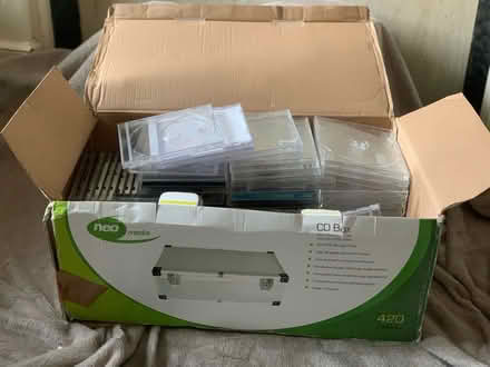 Photo of free Large box/empty CD cases - NW11 (Hampstead Garden Suburb NW11) #1