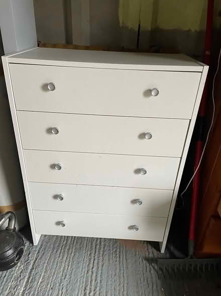 Photo of free White 5 drawers (Illingworth. HX2) #2