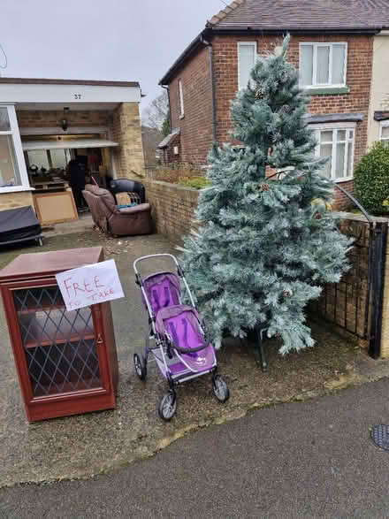 Photo of free Cabinet Christmas tree dolls pram (S12 gleadless) #1