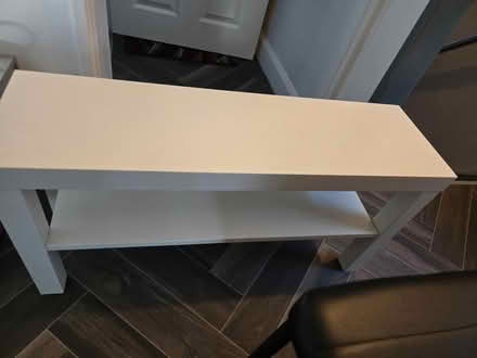 Photo of free White slimline side table (Wincobank S9) #2