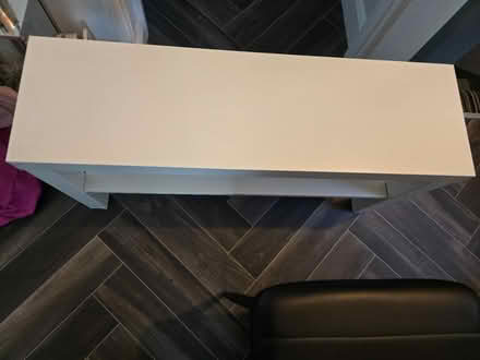 Photo of free White slimline side table (Wincobank S9) #1