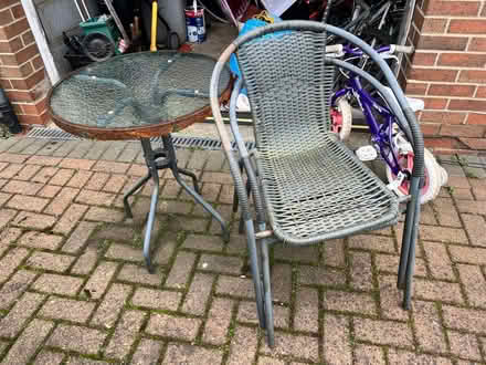 Photo of free Bistro table and two chairs (Lower Earley RG6) #2