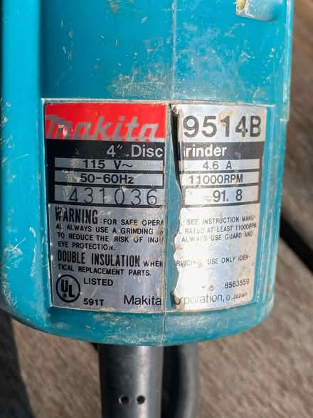 Photo of free Makita Grinder (Novato) #2