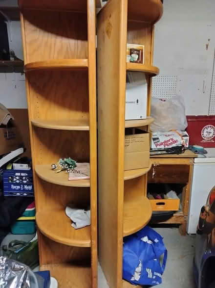 Photo of free Tall wooden corner shelves (Palatine) #1