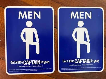 Photo of free One “MEN” Captain Morgan sticker (Midtown) #1