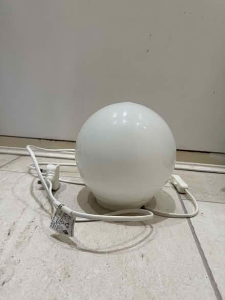 Photo of free IKEA white glass table lamp (Bidborough TN4) #1