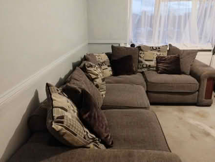 Photo of free Grey corner sofa (Sevenoaks) #3