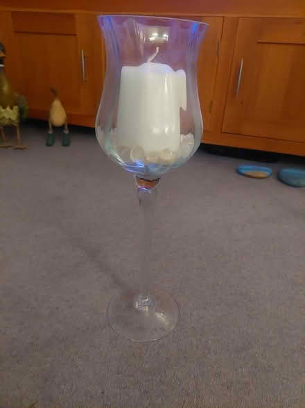 Photo of free Large wine glass candle holder (Warwick CV34) #1