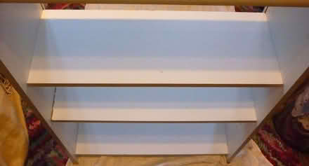 Photo of free White laminated chipboard shelf unit. (Monkmoor SY2) #2