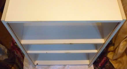 Photo of free White laminated chipboard shelf unit. (Monkmoor SY2) #3