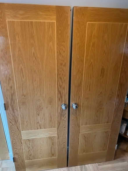 Photo of free Solid wood veneer wardrobe doors (Lower Stondon Beds SG16) #1