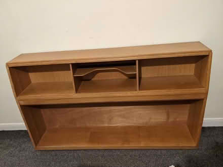 Photo of free Long wooden shelf unit (Hatfield AL9) #1