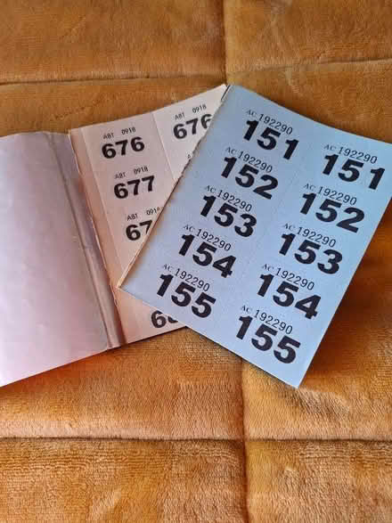 Photo of free 2 books of raffle tickets (Sherburn DH6) #1