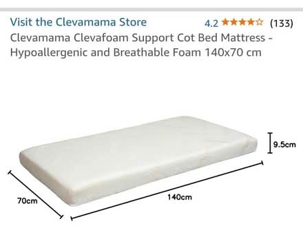 Photo of free Cot bed mattress and protector (Chelmsford CM1) #2