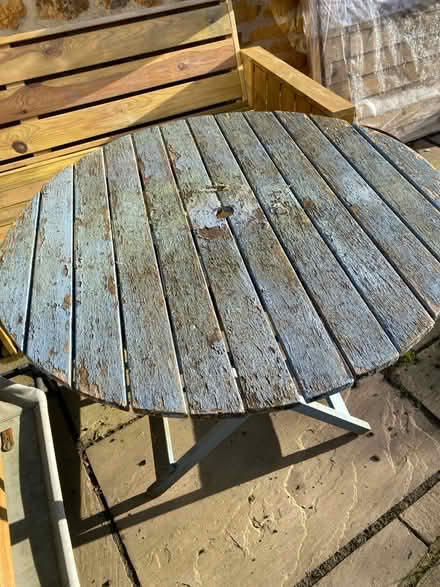 Photo of free Wooden garden table & chairs (Great Bourton, OX17) #1