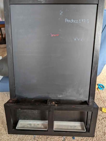 Photo of free magnetic chalkboard with hooks (Elkton Heights neighborhood) #1