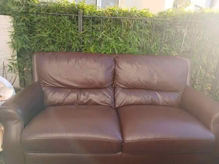 Photo of free Leather sofa (Dun laoghaire) #1