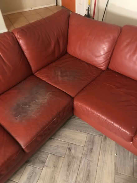 Photo of free Leather couch (Downtown/Old Town) #1