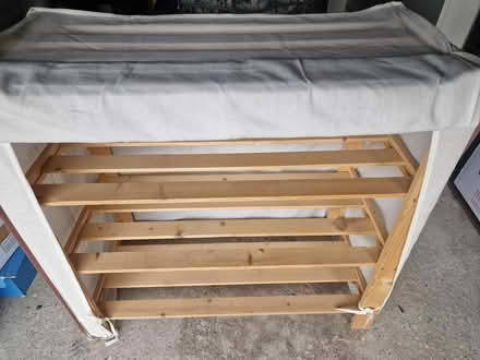 Photo of free Wooden shelf/shoe storing unit (Wakefield WF12RY) #2