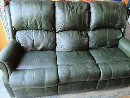 Photo of free 3 seater Leather sofa (Kirkbride CA7) #1