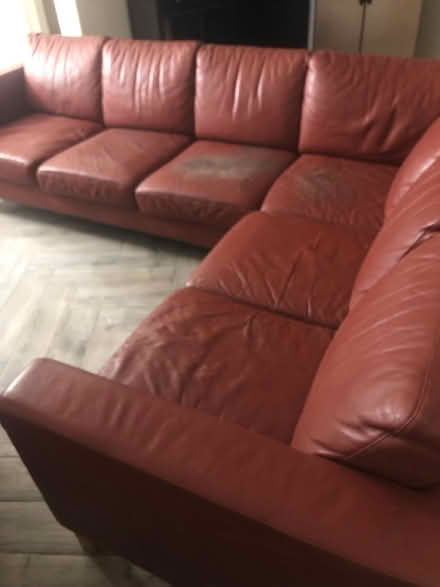 Photo of free Leather couch (Downtown/Old Town) #3