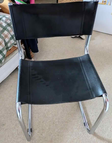 Photo of free Habitat Leather and Chrome Chair (Market Harbourough) #1