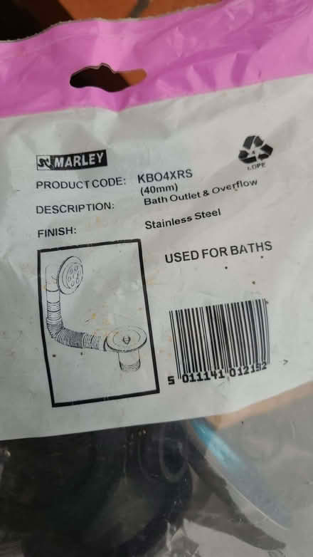 Photo of free Marley bath outlet & overflow set (Highworth SN6) #1