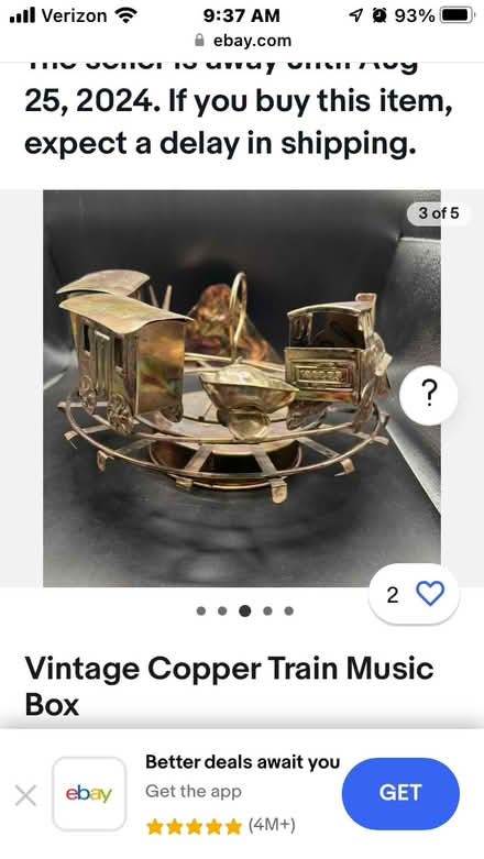 Photo of free Old metal train music box (Chelsea) #4