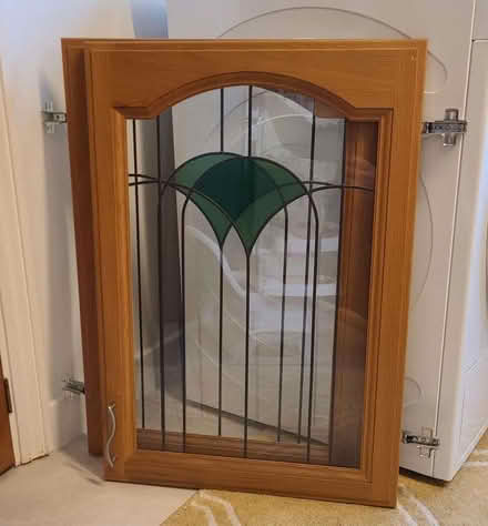 Photo of free pair of leaded glass cabinet doors (Highworth SN6) #2