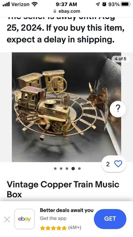 Photo of free Old metal train music box (Chelsea) #3