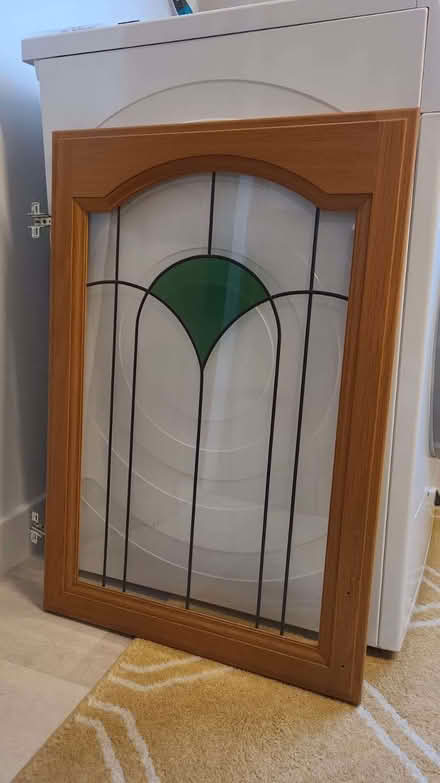 Photo of free pair of leaded glass cabinet doors (Highworth SN6) #1