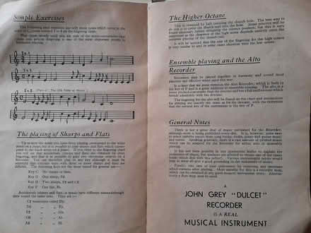 Photo of free Descant Recorder Instructions (Newtown, Exeter) #2